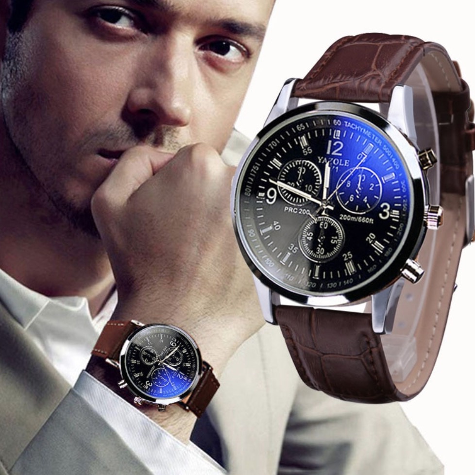 Montre analogique quarts décontractée avec bracelet en faux cuir - /medias/155595935488.jpg