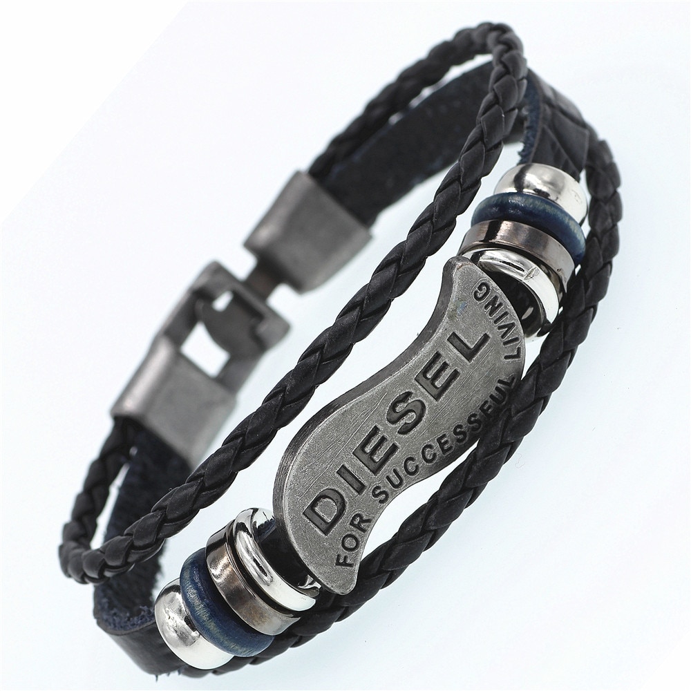Bracelet multicouche DIESEL décontracté et tressé en cuir - /medias/155709748626.jpg